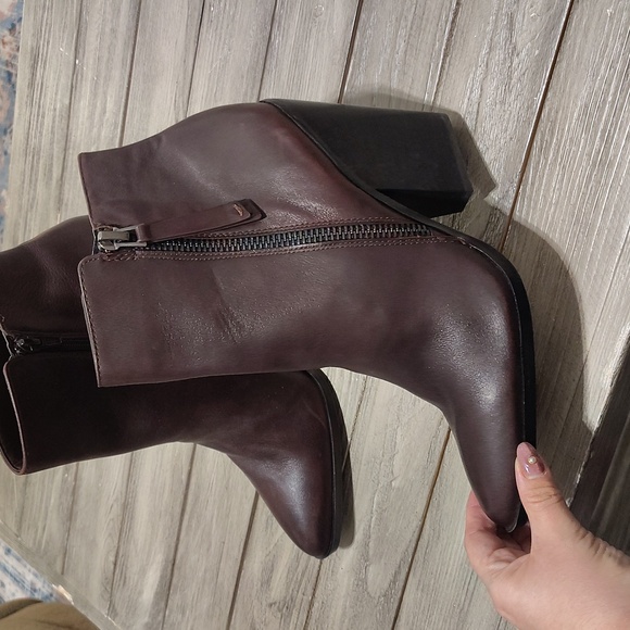 Naturalizer Shoes - New Naturalizer Freya Leather Booties In Dark Brown Size Woman's 10
